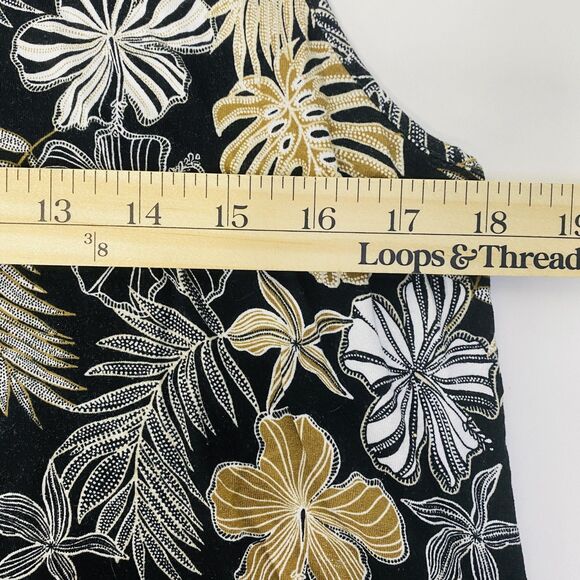 J Jill Wearever Leaf Floral Stretchy Sleeveless Tropical Soft Comfy Tank Top M - Picture 5 of 10